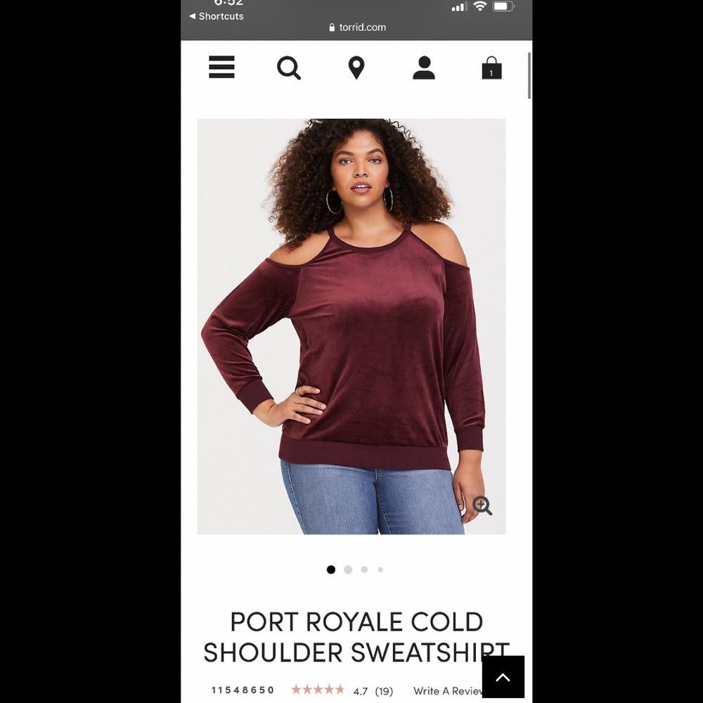 Torrid cold shoulder sweater